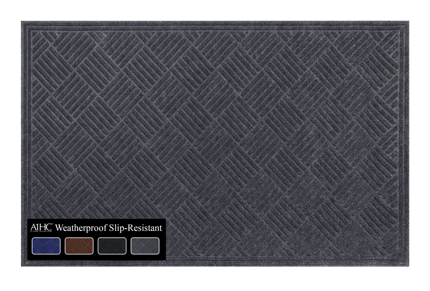 A1HC Durable Multi Purpose Polypropylene Rubber Door Mat, 36"X60" Indoor Outdoor All Weather Doormat