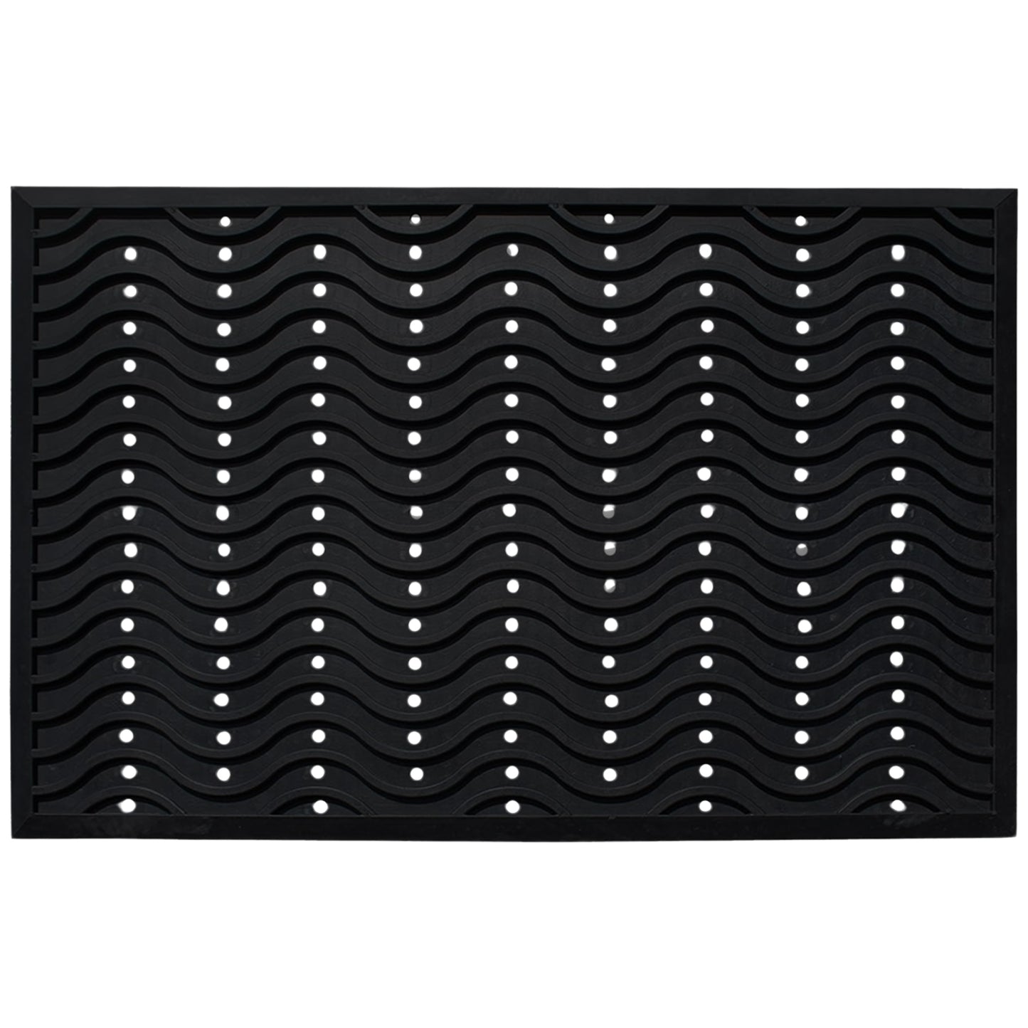 A1HC Natural Rubber Premium Wavy Scrapper Floor Mat for Heavy Traffic Commercial and Residential Use