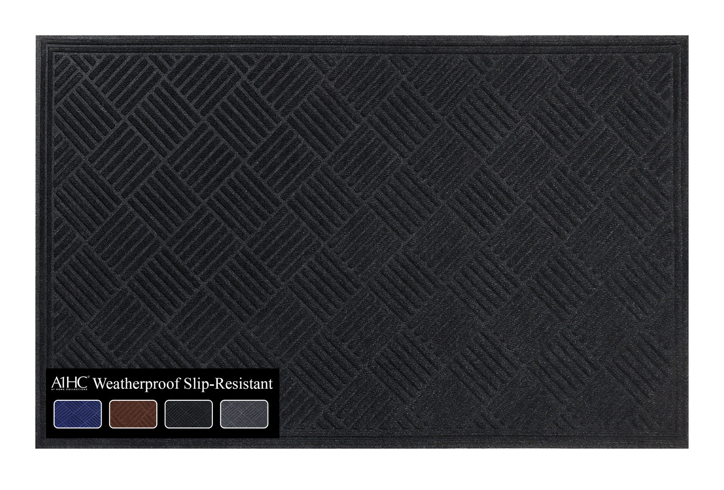 A1HC Durable Multi Purpose Polypropylene Rubber Door Mat, 36"X60" Indoor Outdoor All Weather Doormat