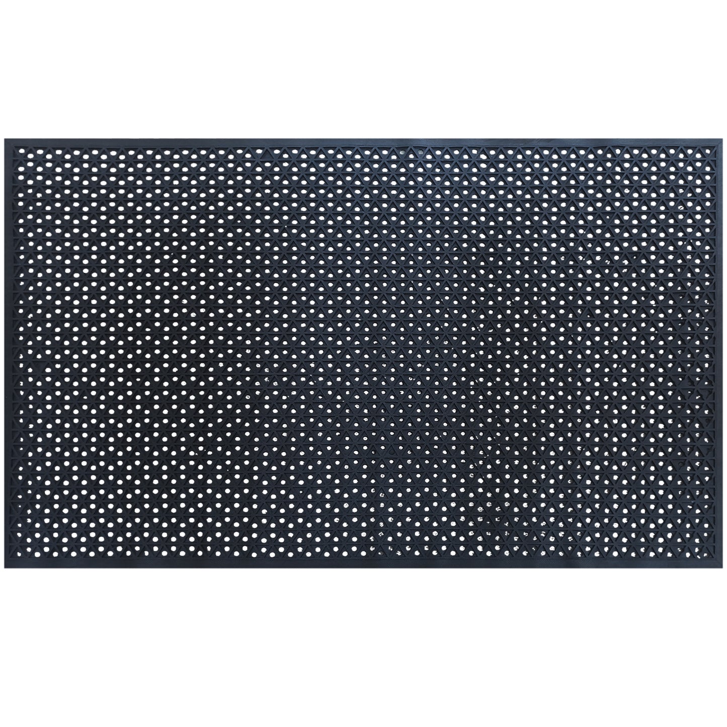 A1HC All Purpose Rubber Extra Drain 70% Floor Mat 41"X61" with Holes for High Traffic Area Mat Black
