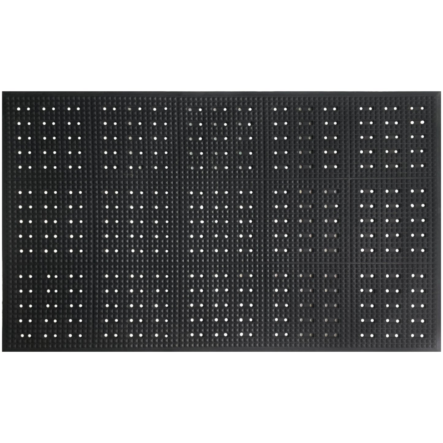 A1HC Anti Fatigue Waterproof Multi-Purpose Rubber Floor Mat 36"X60" Grease Proof Drainage Mat Black
