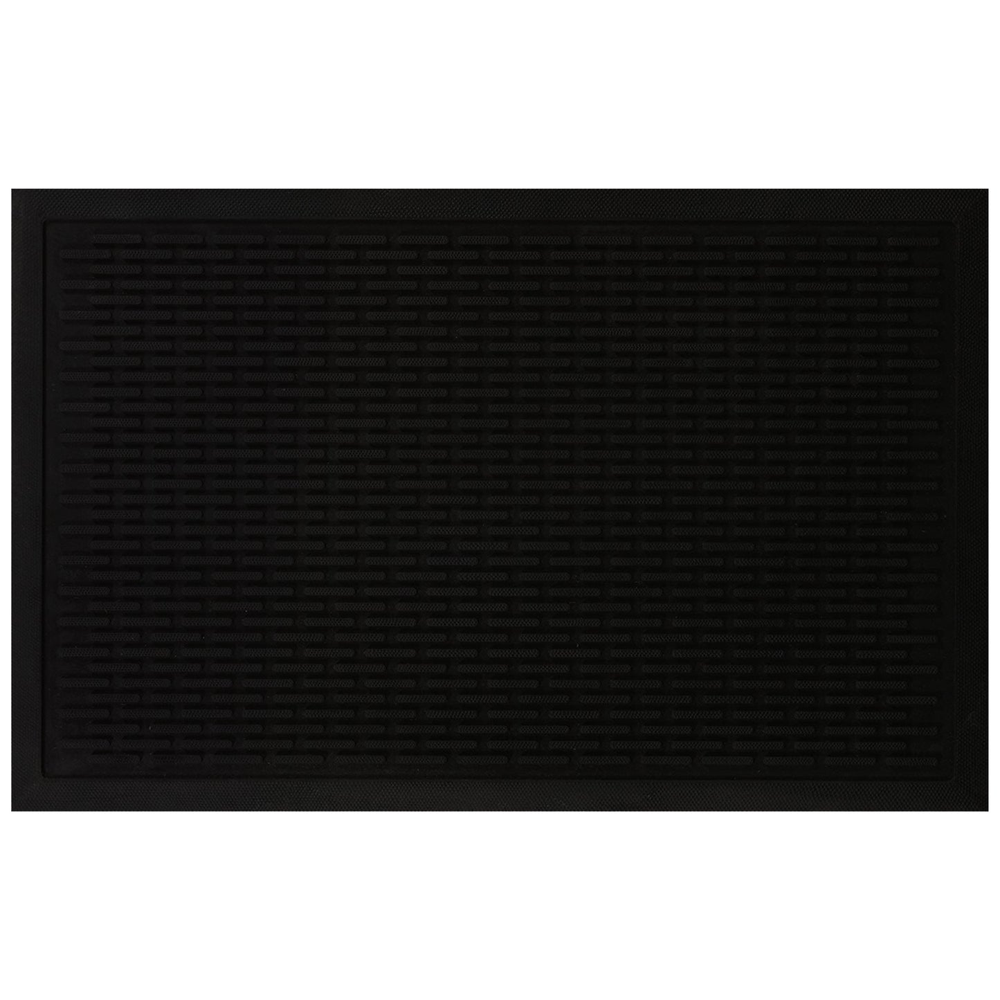 A1HC Natural Rubber Premium Capsule Scrapper Floor Mat for Commercial & Heavy Traffic Area Black