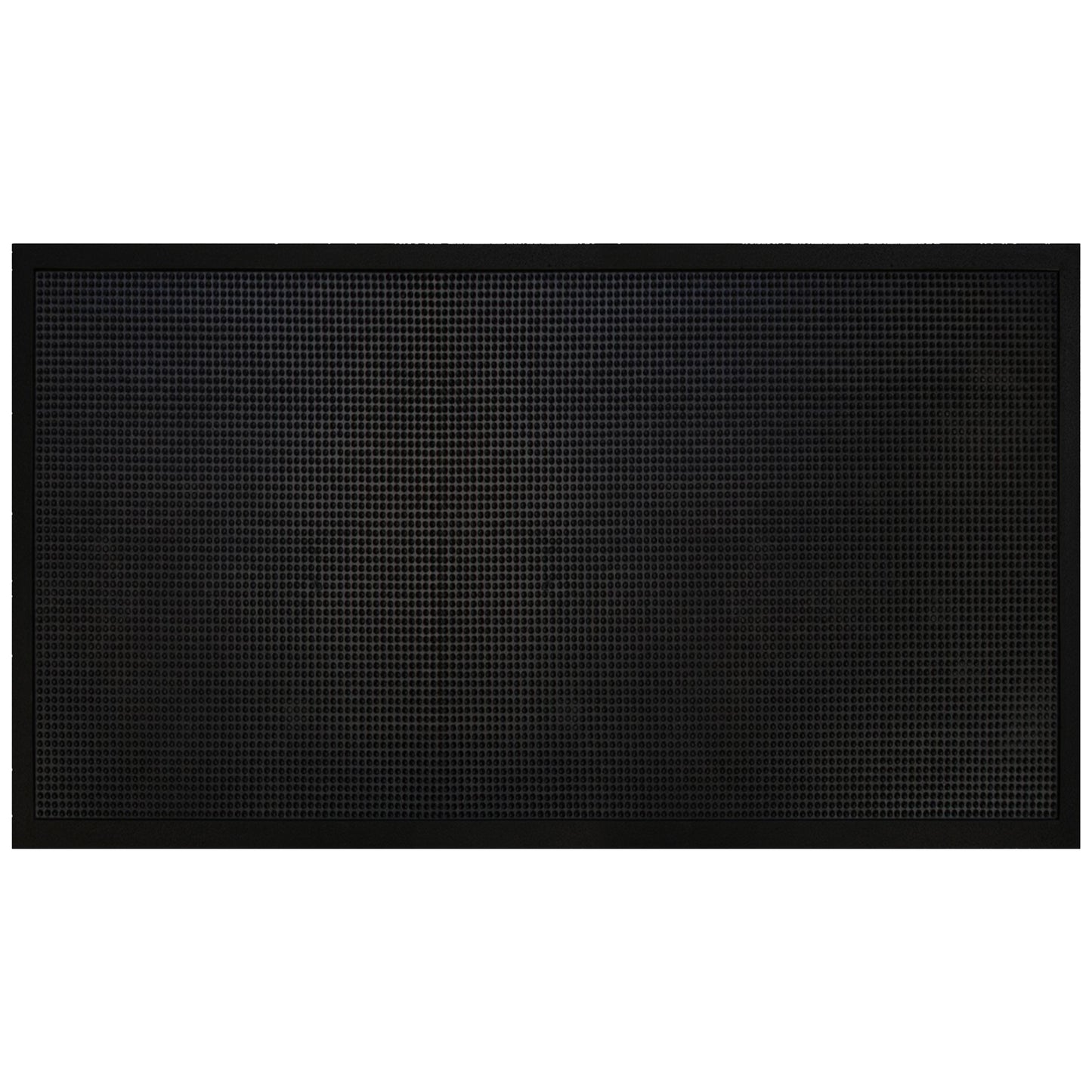 A1HC Natural Rubber Premium Stud Scrapper Fingertip Entrance Floor Mat for High Traffic Area Black