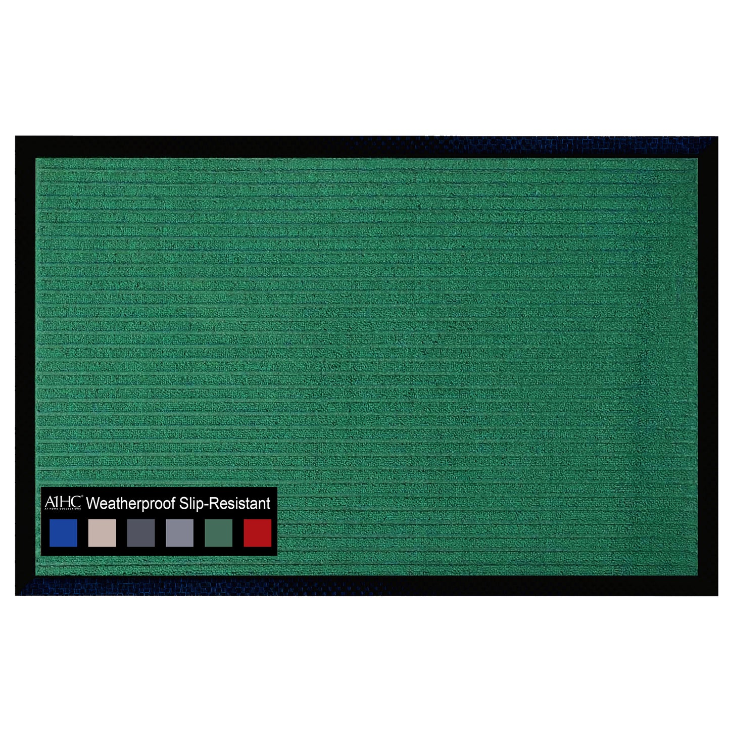 A1HC Indoor Outdoor Doormat, Non-Slip Rubber Mat for Entrance, Patio, Garage and Office - Stripe