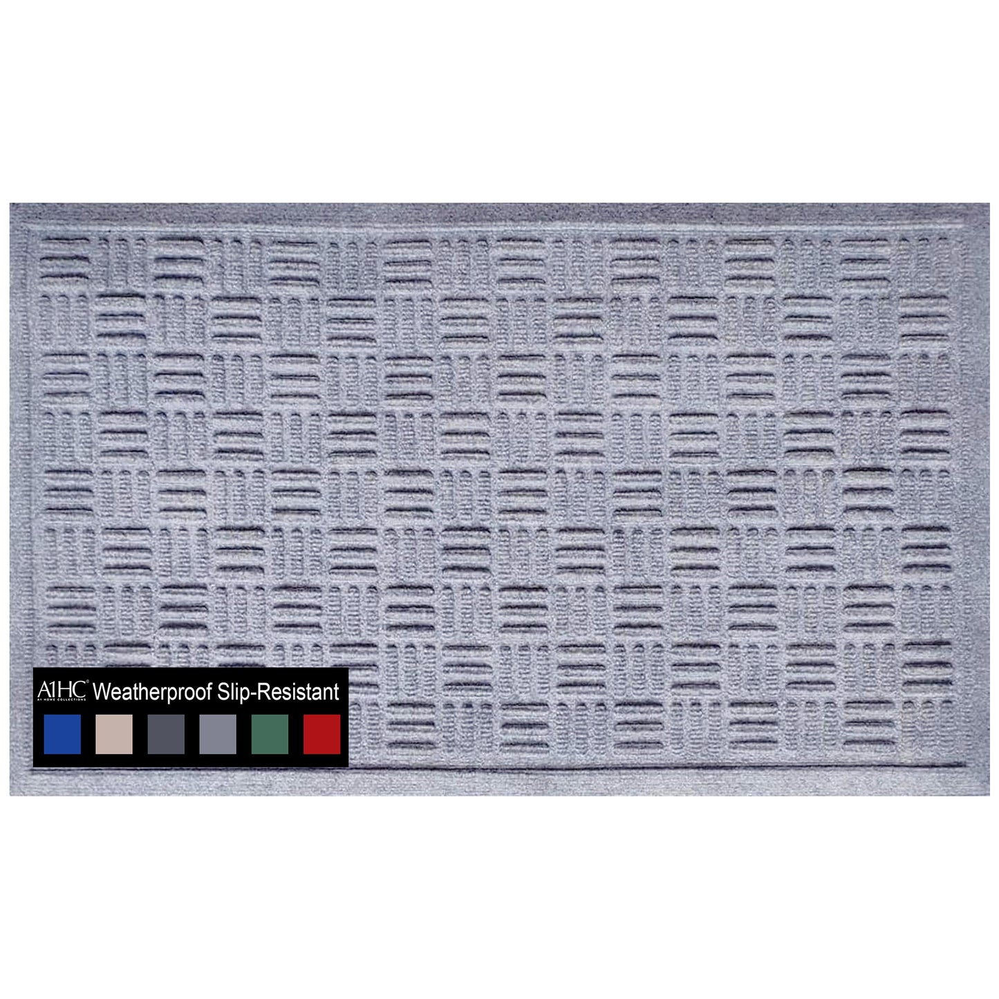 A1HC Durable Multi Purpose Polypropylene Rubber Doormat for Indoor Outdoor Front Door Mat Criss Cross