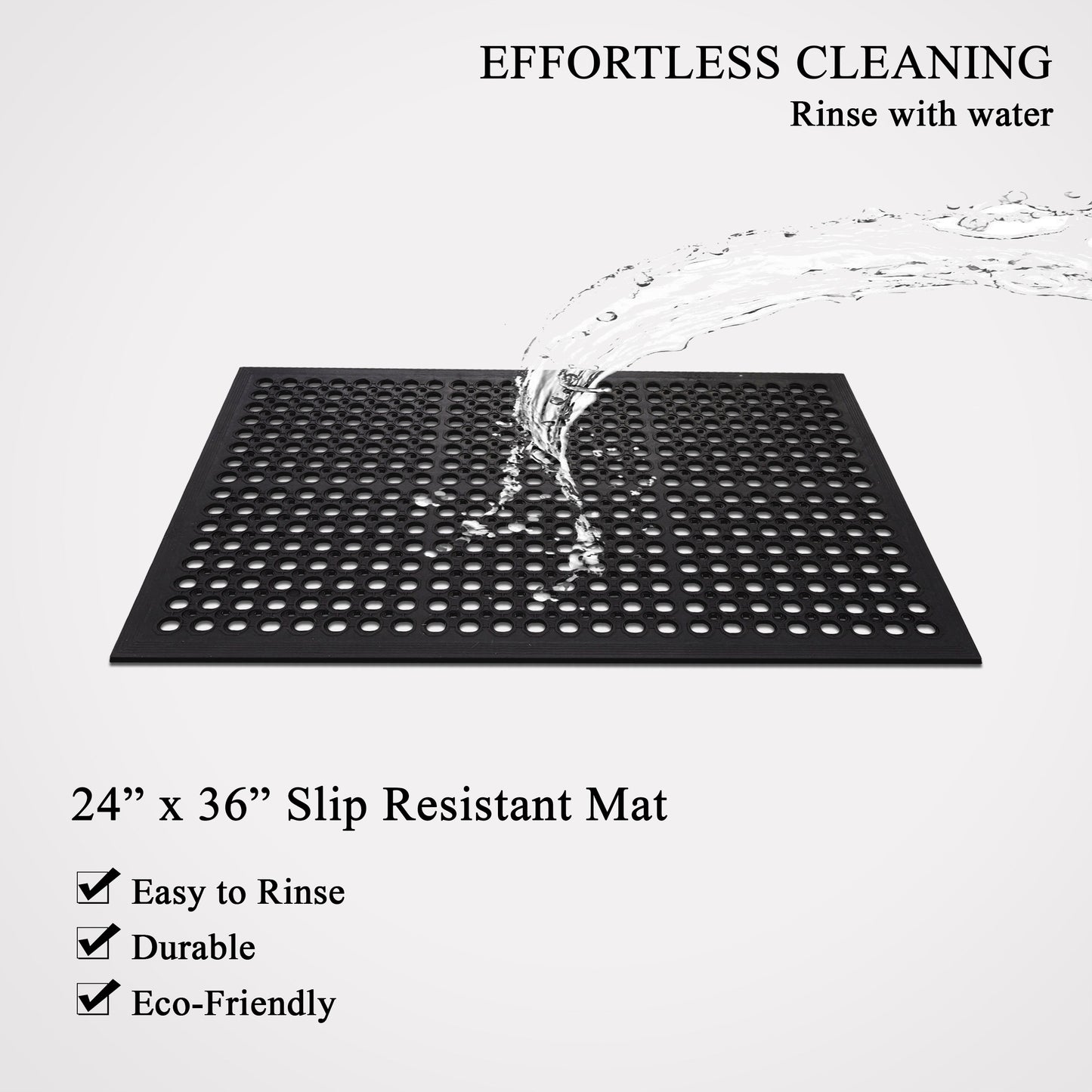 A1HC New All Purpose Anti Fatigue Versatile Commercial Rubber Floor Mat with Drain Holes