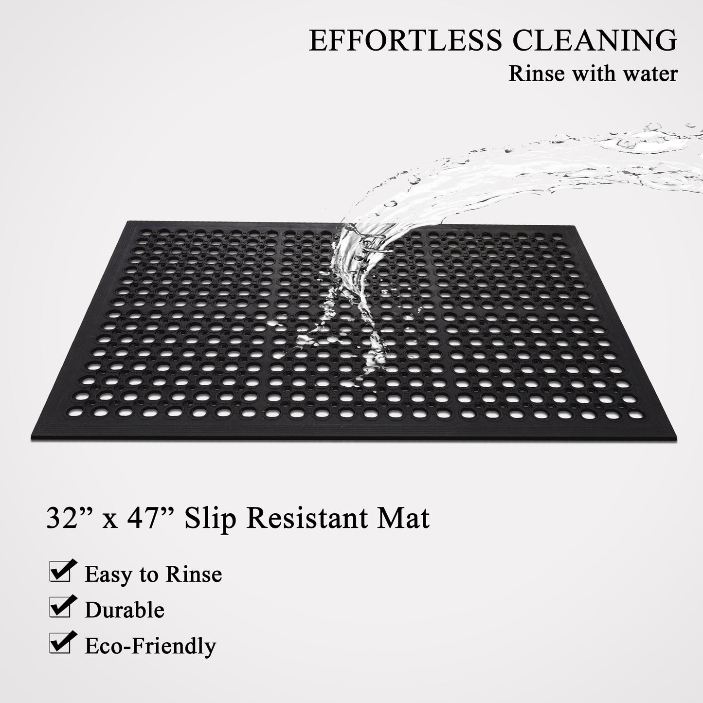 A1HC New All Purpose Anti Fatigue Versatile Commercial Rubber Floor Mat with Drain Holes