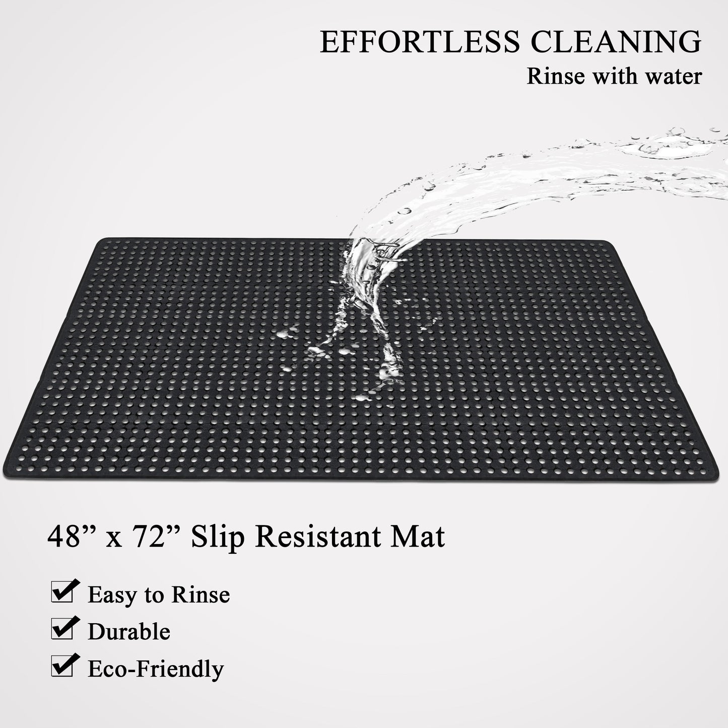 A1HC Checkered Holes Multi-Utility Heavy Duty Commercial Mat 48"X72" Large Scrapper Non-Slip Doormat