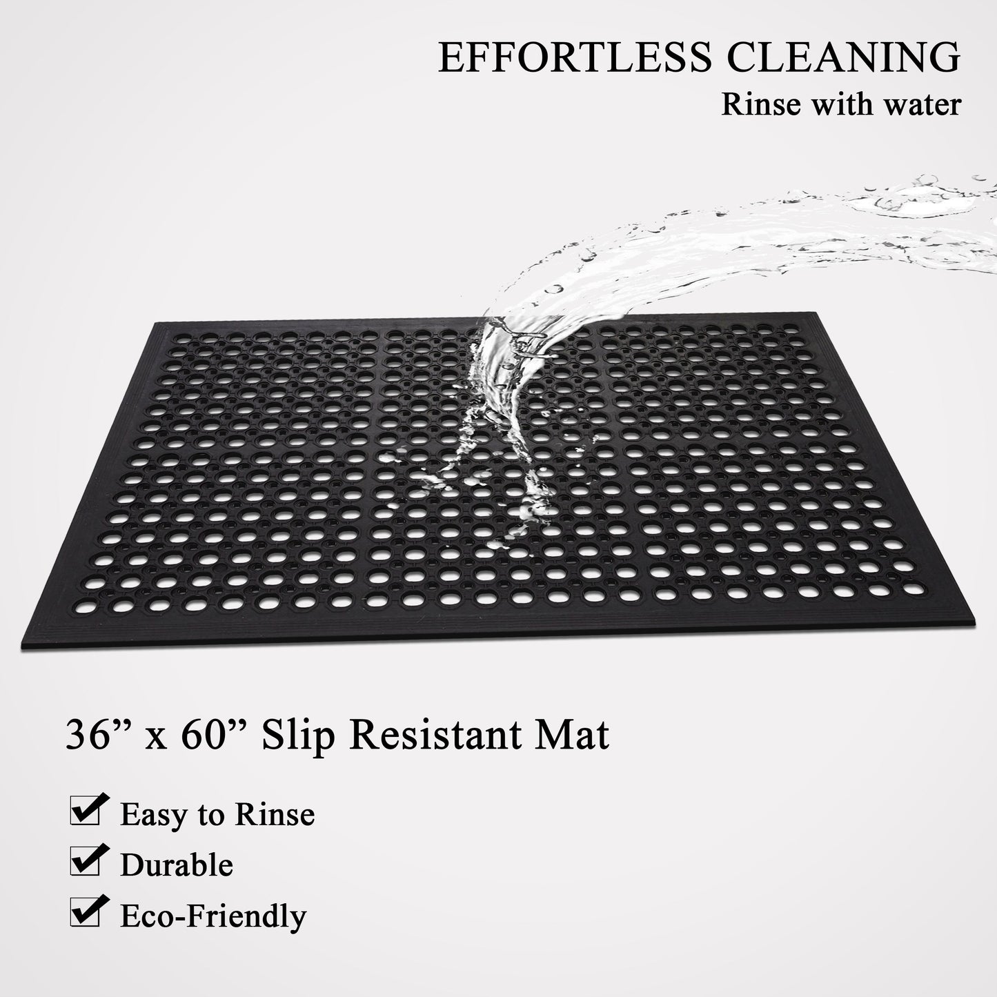 A1HC New All Purpose Anti Fatigue Versatile Commercial Rubber Floor Mat with Drain Holes