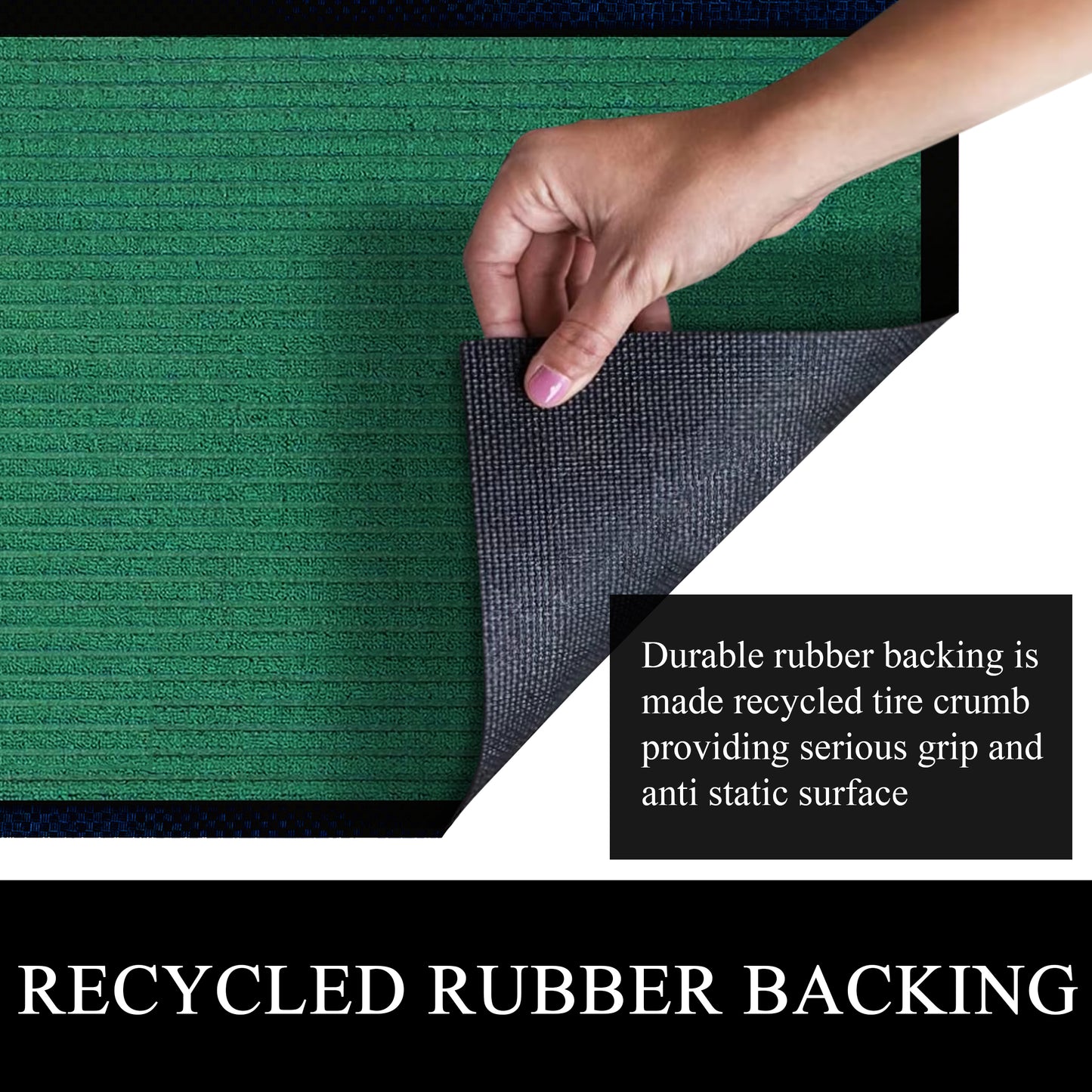 A1HC Indoor Outdoor Doormat, Non-Slip Rubber Mat for Entrance, Patio, Garage and Office - Stripe