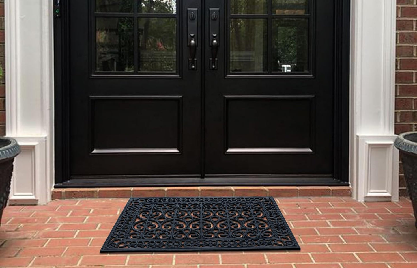 A1HC Large Outdoor Rubber Floor Mat, 24"X36”, All Weather Heavy Duty Doormat for Indoor Outdoor Use