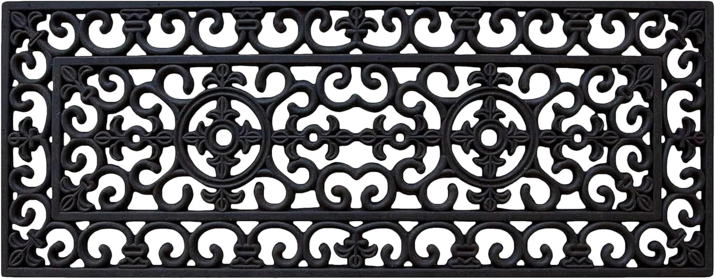 A1HC Indoor Outdoor Floor Mat 18x48, Natural Rubber Entryway Doormat, Dirt Shoe Scraper Floormat