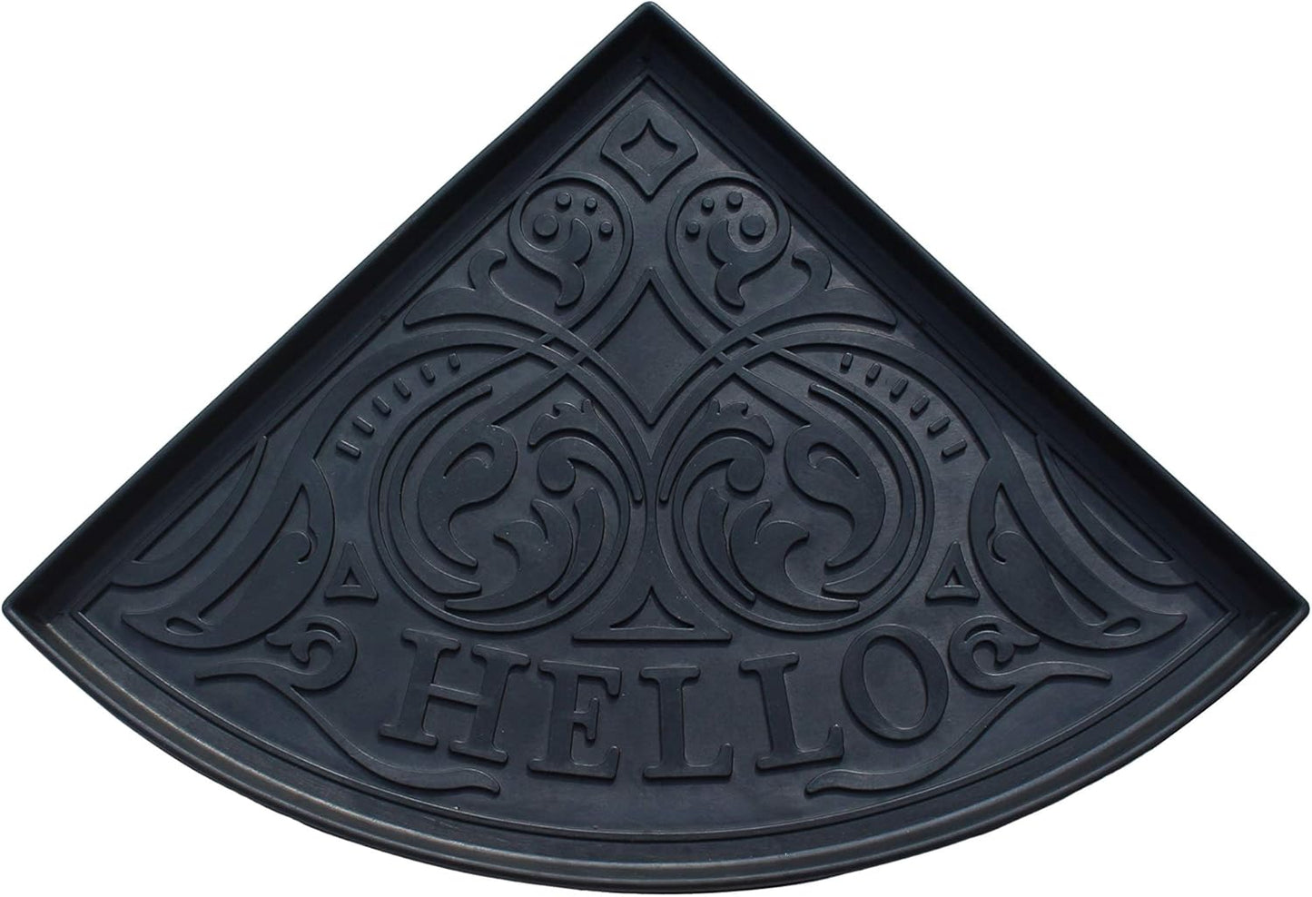 A1HC Heavy Duty Flexible and Durable 100% Rubber 21.6" X 21.6", Hello Triangle Boot Tray
