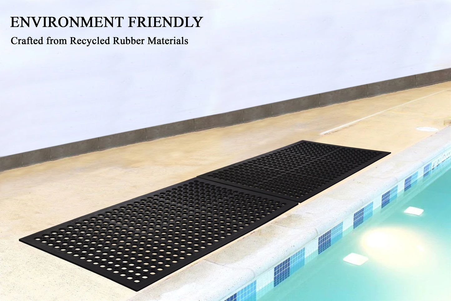 A1HC New All Purpose Anti Fatigue Versatile Commercial Rubber Floor Mat with Drain Holes