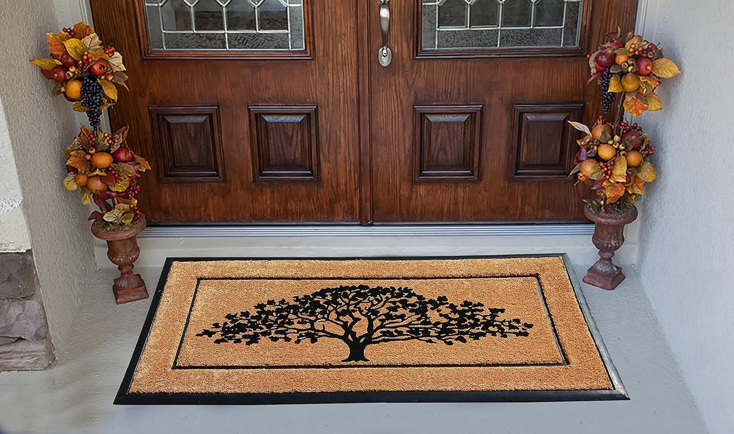 A1HC Natural Coir & Rubber Door Mat, 30"x60", Thick, Durable, Heavy Duty, Anti-Shed, Outdoor Entrance Doormat