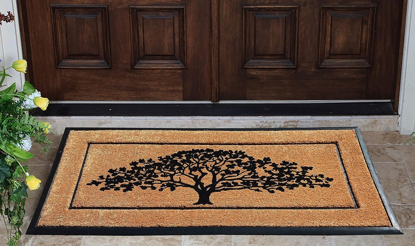 A1HC Natural Coir & Rubber Door Mat, 30"x60", Thick, Durable, Heavy Duty, Anti-Shed, Outdoor Entrance Doormat