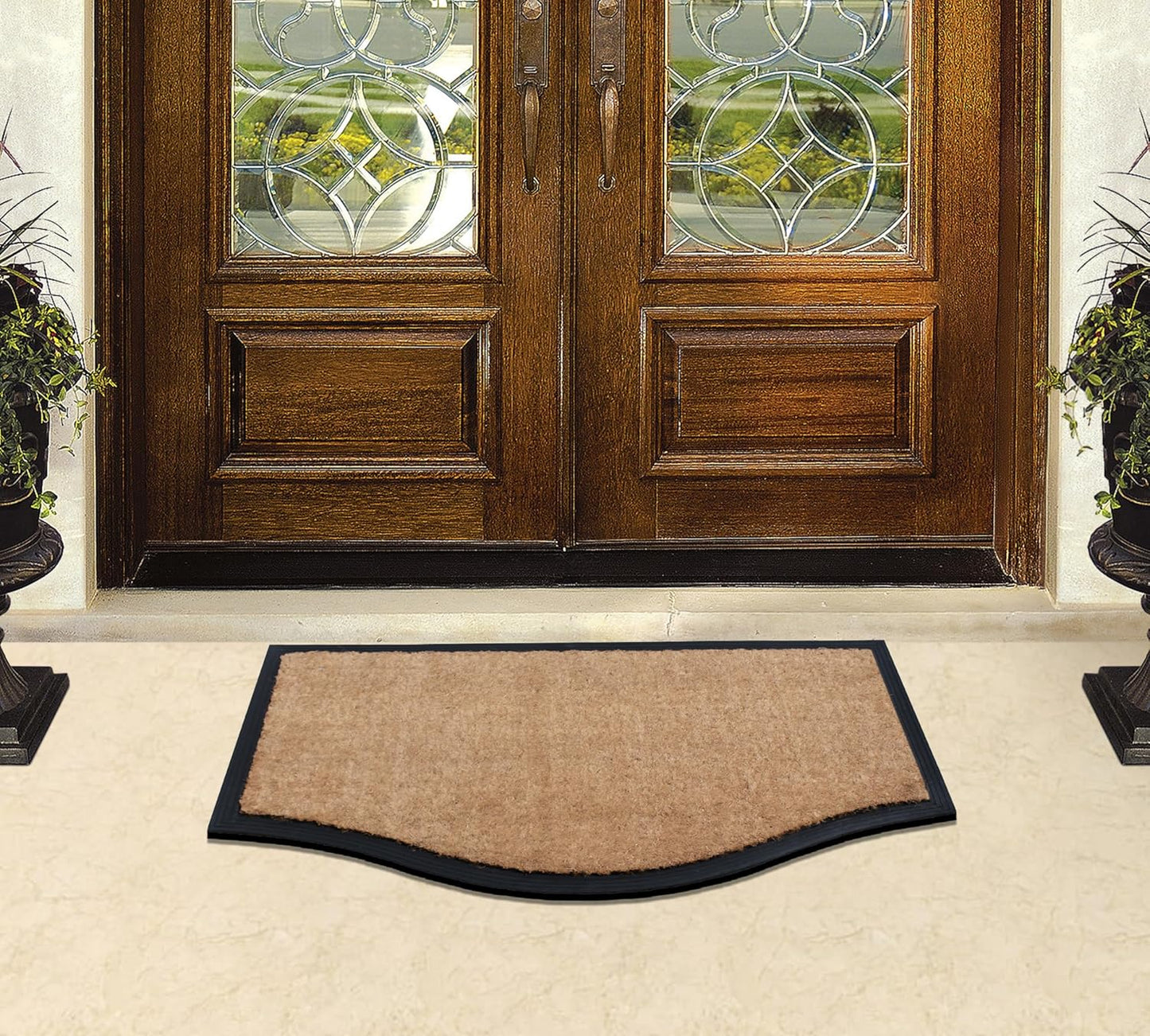 A1HC Heavy Duty Non-Slip Rubber Backed 24"x39", Thin Indoor Outdoor Welcome Door Mat