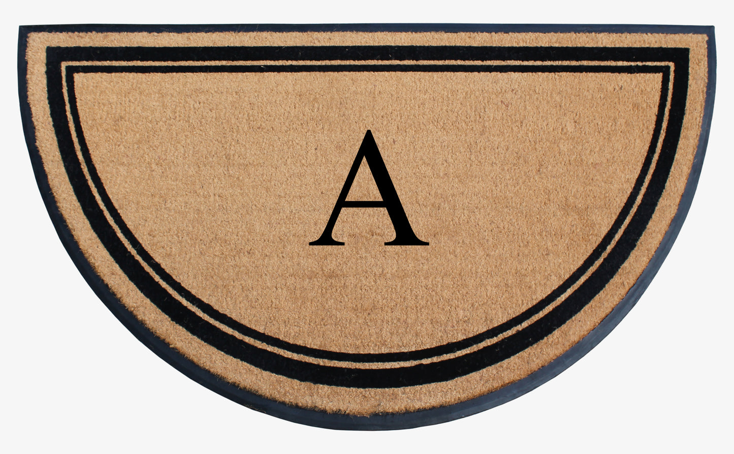A1HC Natural Coir & Rubber Hand Flocked Large Monogrammed Door Mat 36" X 72" Thick Durable Doormats