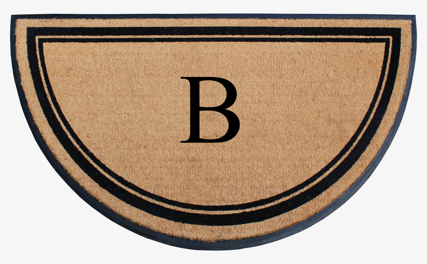 A1HC Natural Coir & Rubber Hand Flocked Large Monogrammed Door Mat 36" X 72" Thick Durable Doormats