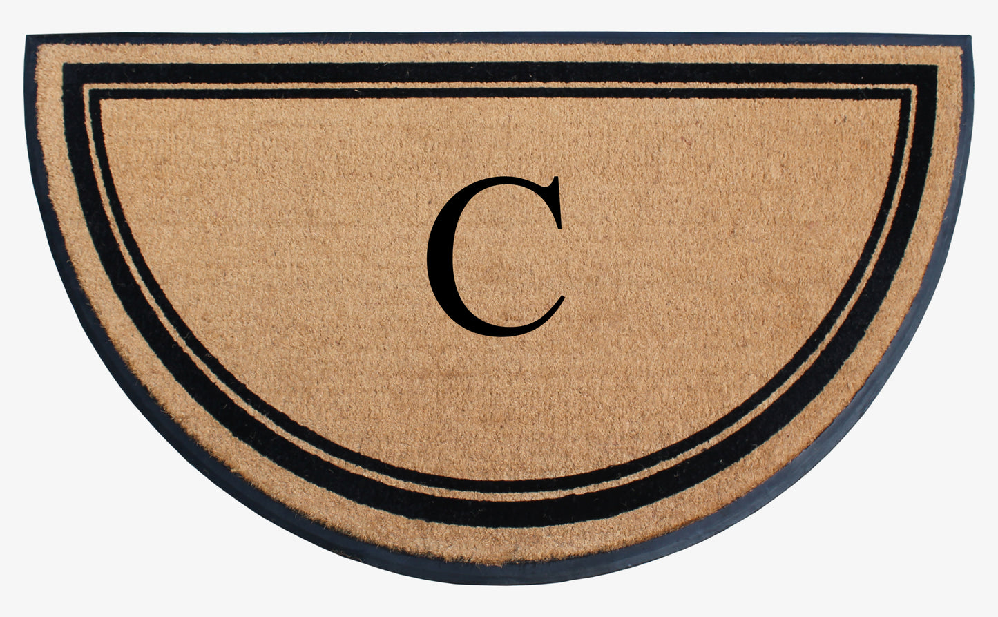 A1HC Natural Coir & Rubber Hand Flocked Large Monogrammed Door Mat 36" X 72" Thick Durable Doormats