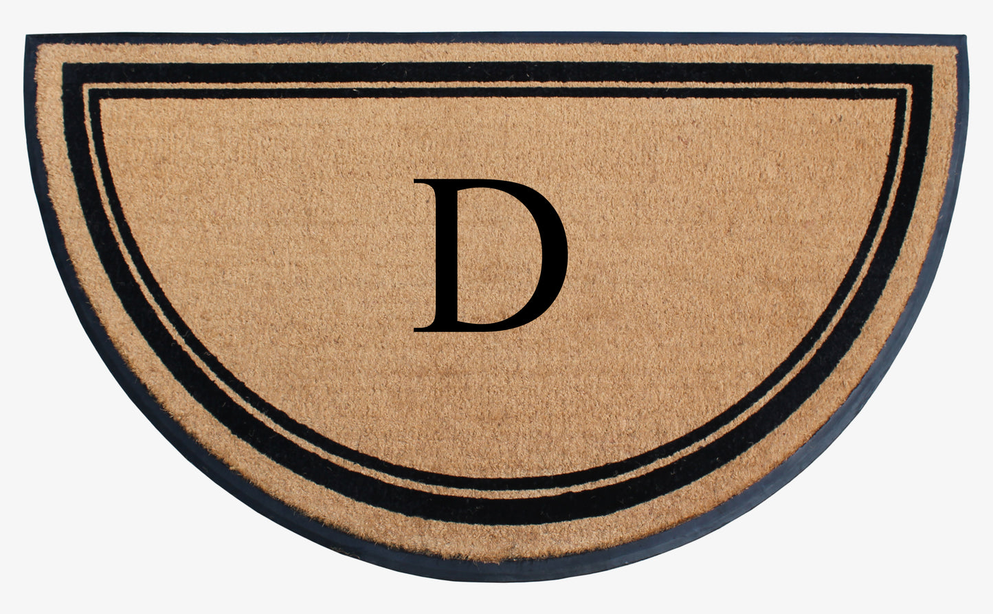 A1HC Natural Coir & Rubber Hand Flocked Large Monogrammed Door Mat 36" X 72" Thick Durable Doormats