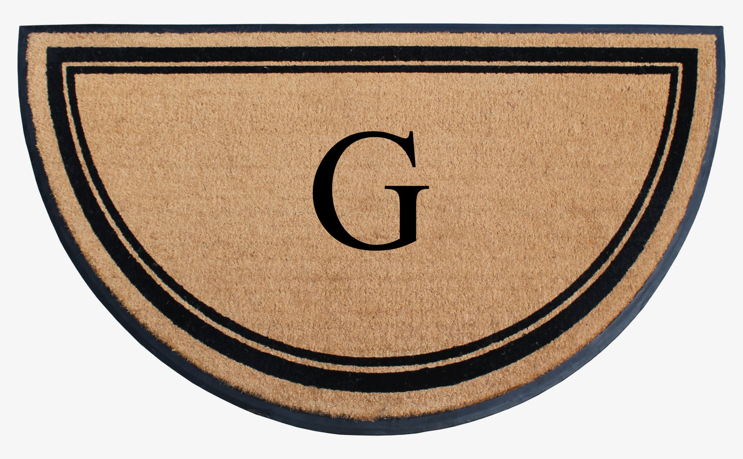 A1HC Natural Coir & Rubber Hand Flocked Large Monogrammed Door Mat 36" X 72" Thick Durable Doormats