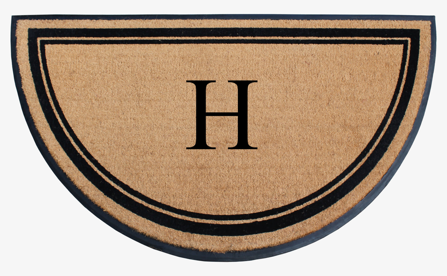 A1HC Natural Coir & Rubber Hand Flocked Large Monogrammed Door Mat 36" X 72" Thick Durable Doormats