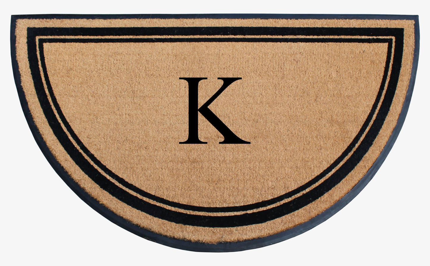 A1HC Natural Coir & Rubber Hand Flocked Large Monogrammed Door Mat 36" X 72" Thick Durable Doormats