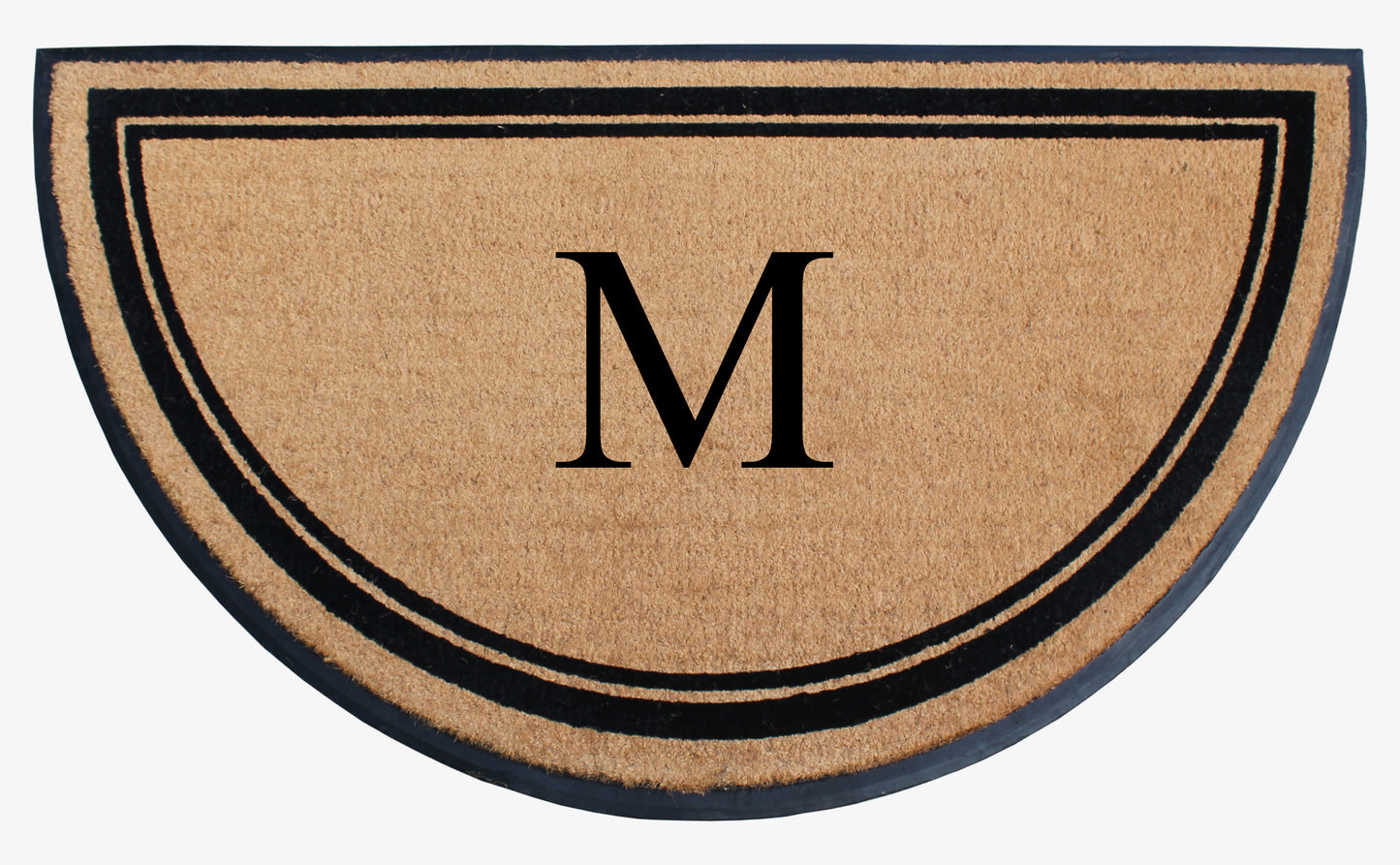 A1HC Natural Coir & Rubber Hand Flocked Large Monogrammed Door Mat 36" X 72" Thick Durable Doormats