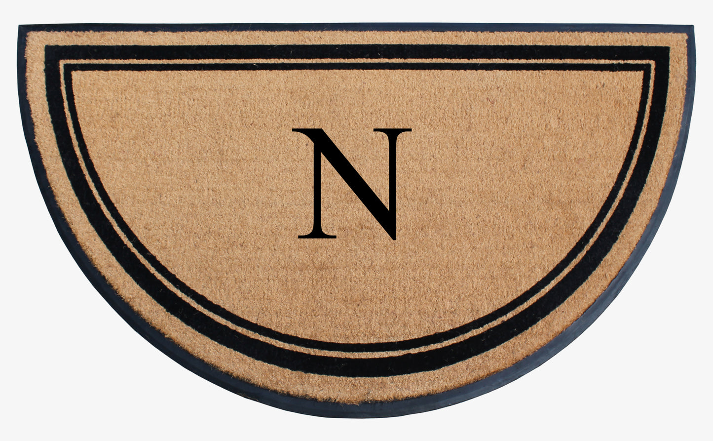 A1HC Natural Coir & Rubber Hand Flocked Large Monogrammed Door Mat 36" X 72" Thick Durable Doormats