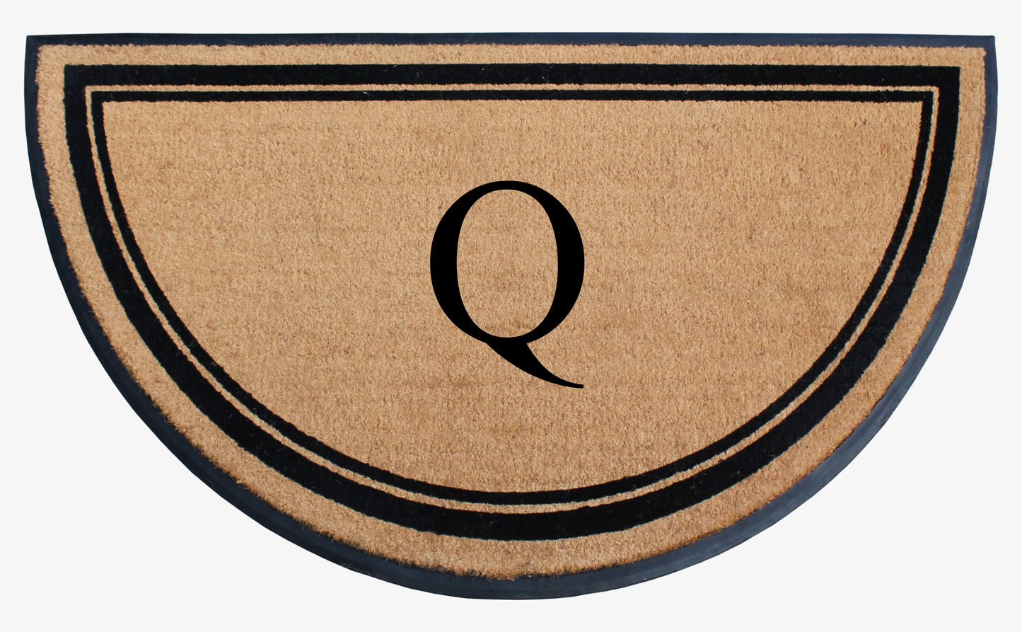 A1HC Natural Coir & Rubber Hand Flocked Large Monogrammed Door Mat 36" X 72" Thick Durable Doormats
