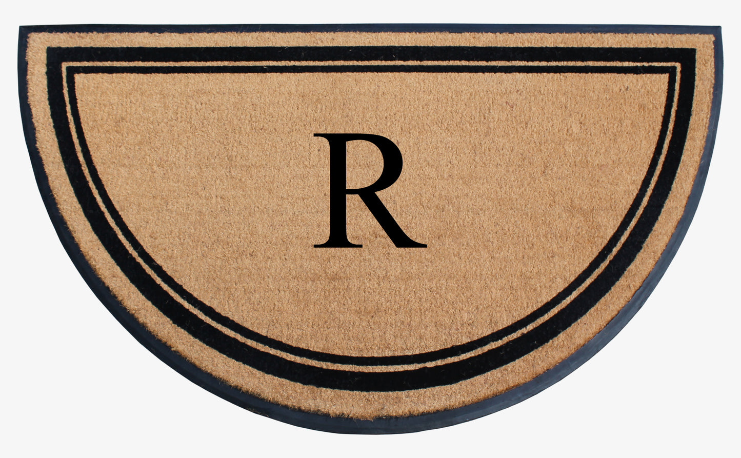 A1HC Natural Coir & Rubber Hand Flocked Large Monogrammed Door Mat 36" X 72" Thick Durable Doormats