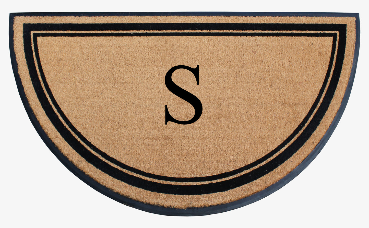 A1HC Natural Coir & Rubber Hand Flocked Large Monogrammed Door Mat 36" X 72" Thick Durable Doormats