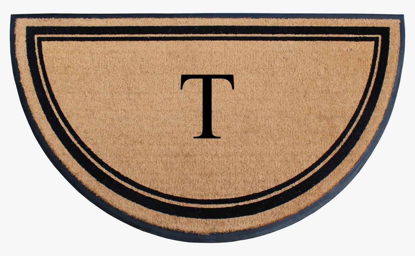 A1HC Natural Coir & Rubber Hand Flocked Large Monogrammed Door Mat 36" X 72" Thick Durable Doormats