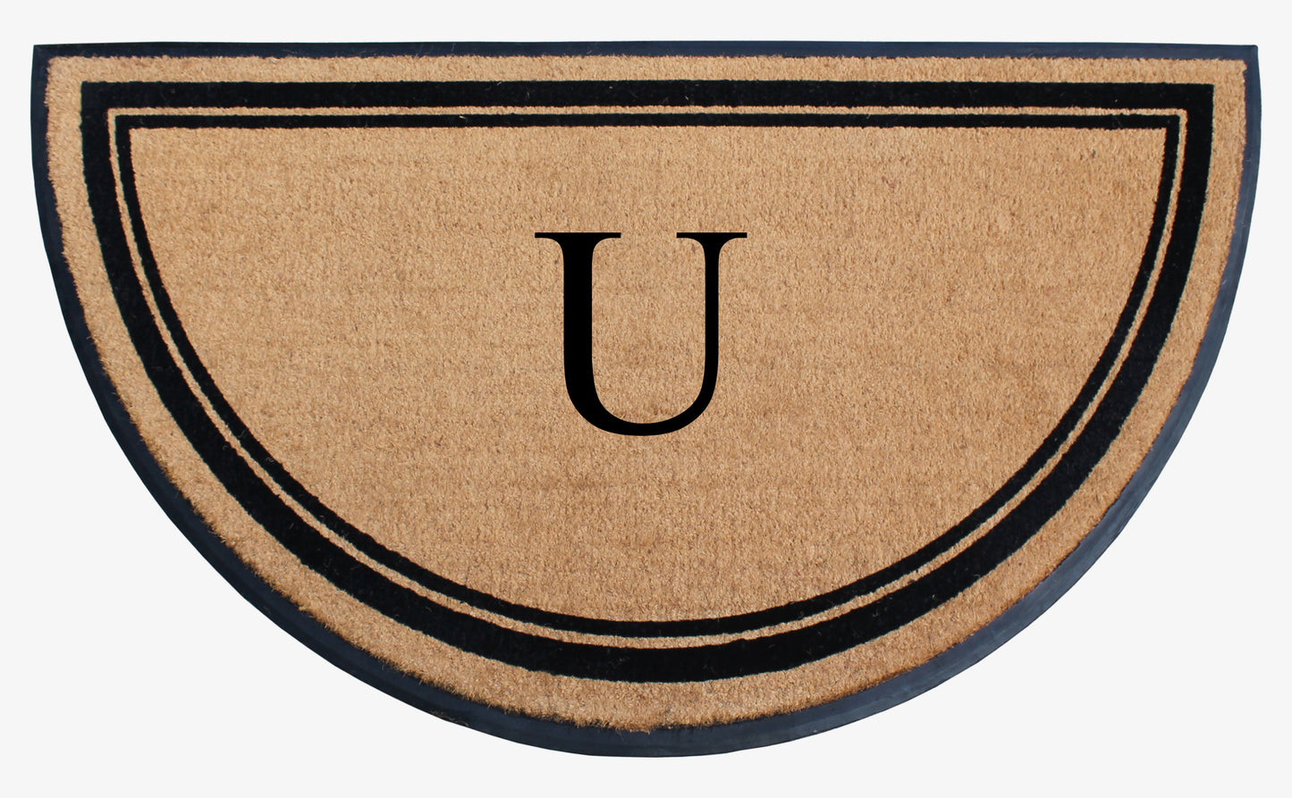 A1HC Natural Coir & Rubber Hand Flocked Large Monogrammed Door Mat 36" X 72" Thick Durable Doormats