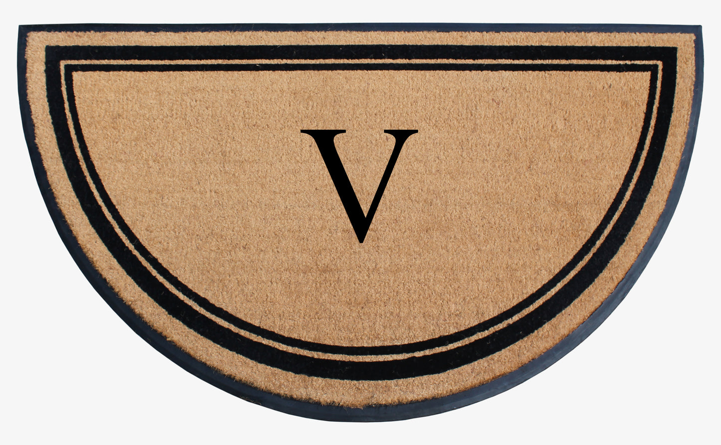 A1HC Natural Coir & Rubber Hand Flocked Large Monogrammed Door Mat 36" X 72" Thick Durable Doormats