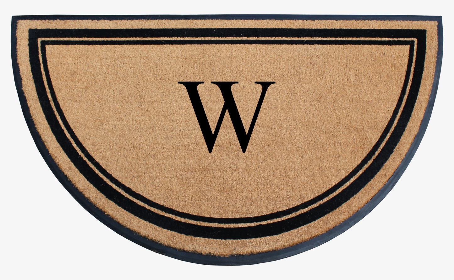 A1HC Natural Coir & Rubber Hand Flocked Large Monogrammed Door Mat 36" X 72" Thick Durable Doormats