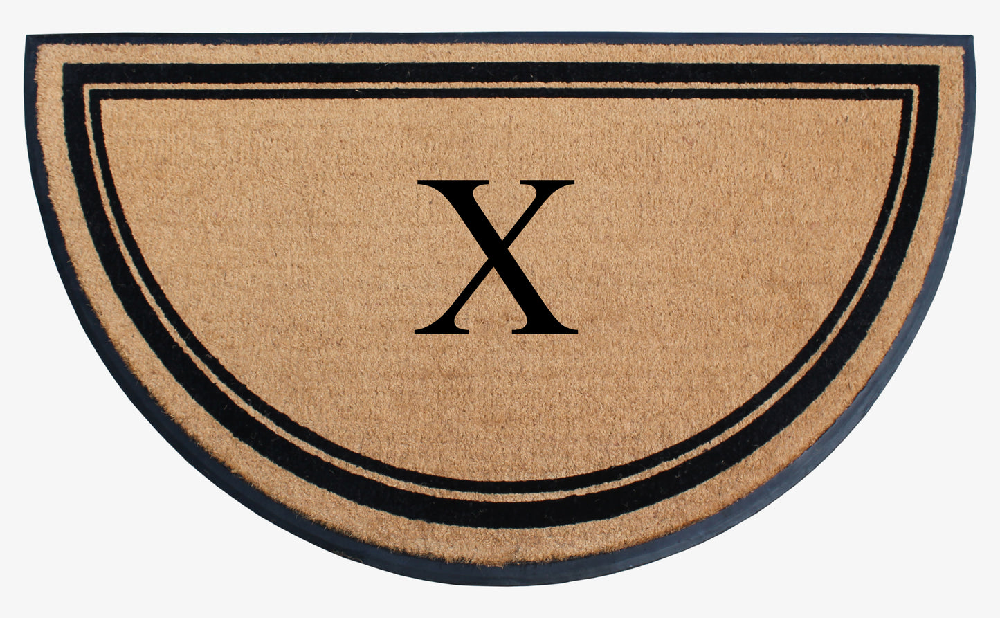 A1HC Natural Coir & Rubber Hand Flocked Large Monogrammed Door Mat 36" X 72" Thick Durable Doormats