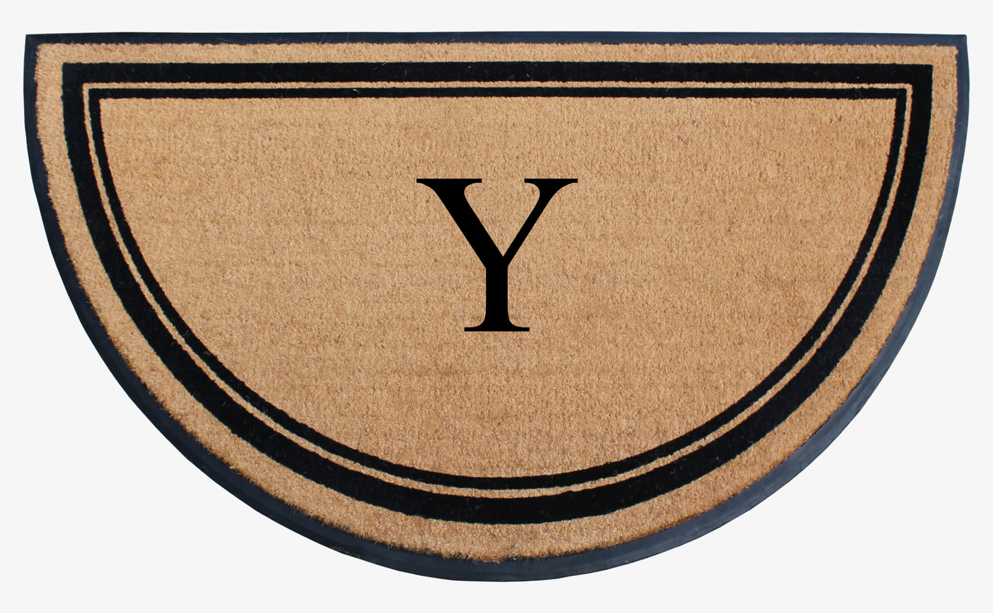A1HC Natural Coir & Rubber Hand Flocked Large Monogrammed Door Mat 36" X 72" Thick Durable Doormats