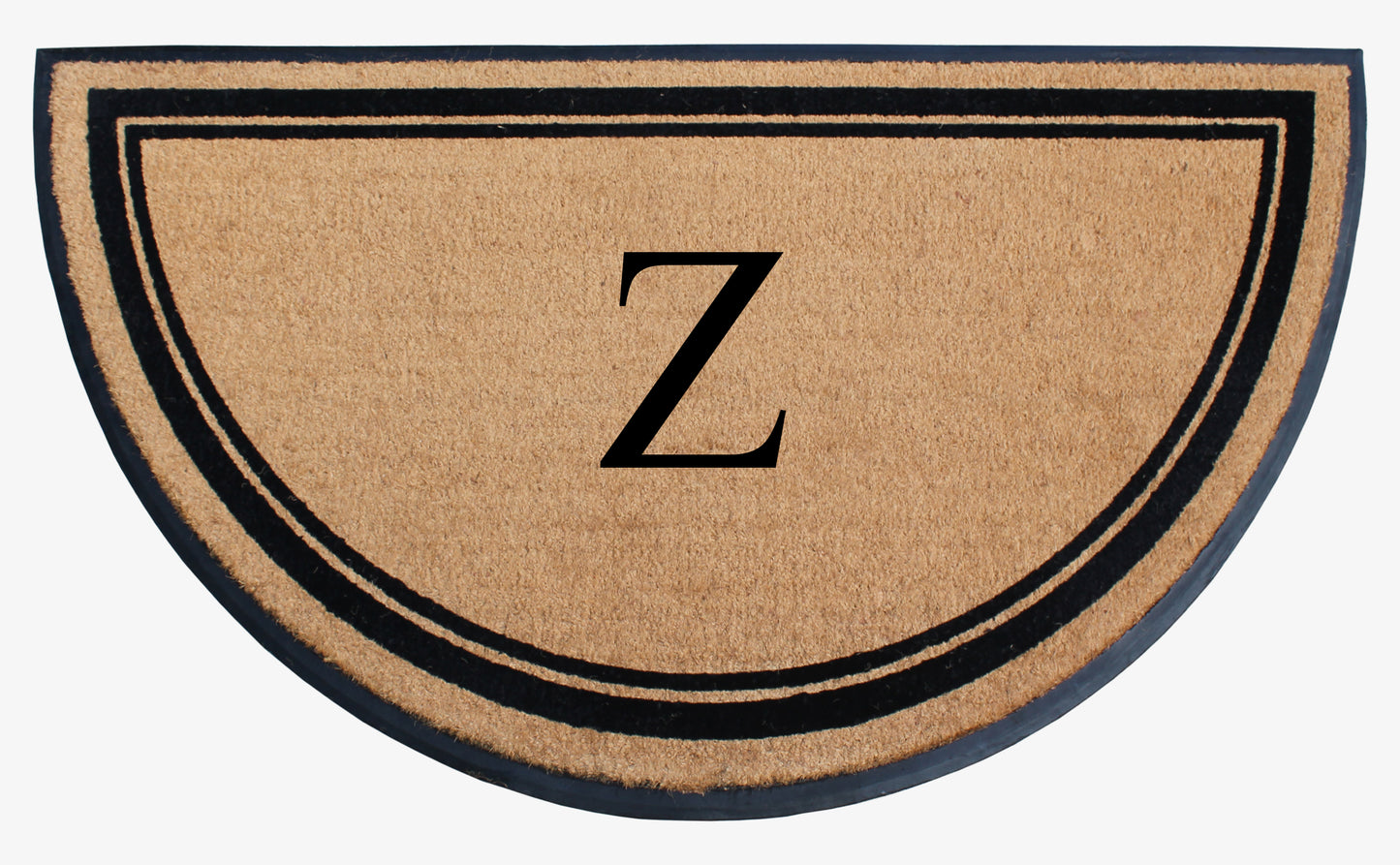 A1HC Natural Coir & Rubber Hand Flocked Large Monogrammed Door Mat 36" X 72" Thick Durable Doormats