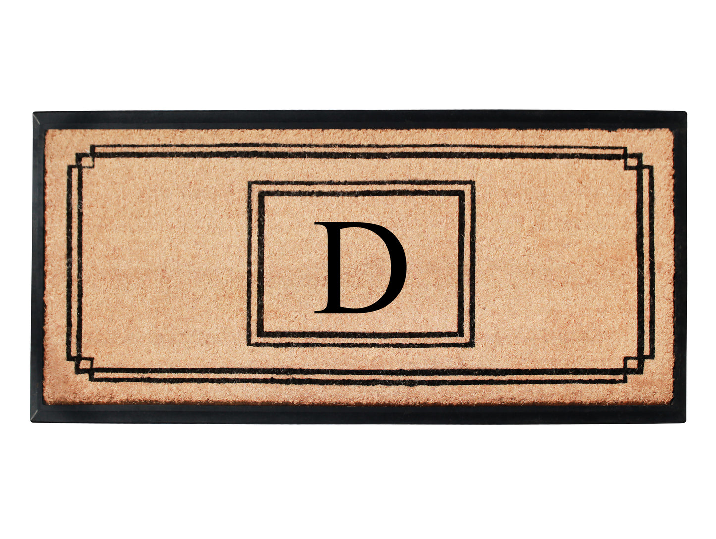 A1HC Natural Coir Monogrammed Heavy Duty Entrance Door Mat 24X48, Anti-Shed Treated Durable Doormat