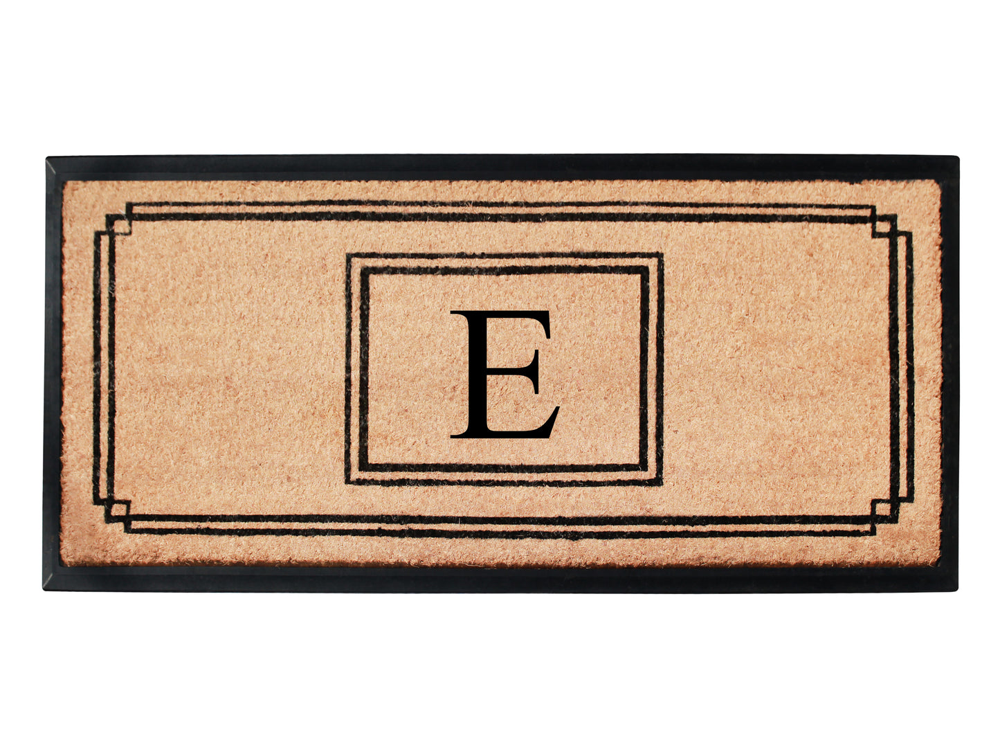 A1HC Natural Coir Monogrammed Heavy Duty Entrance Door Mat 24X48, Anti-Shed Treated Durable Doormat