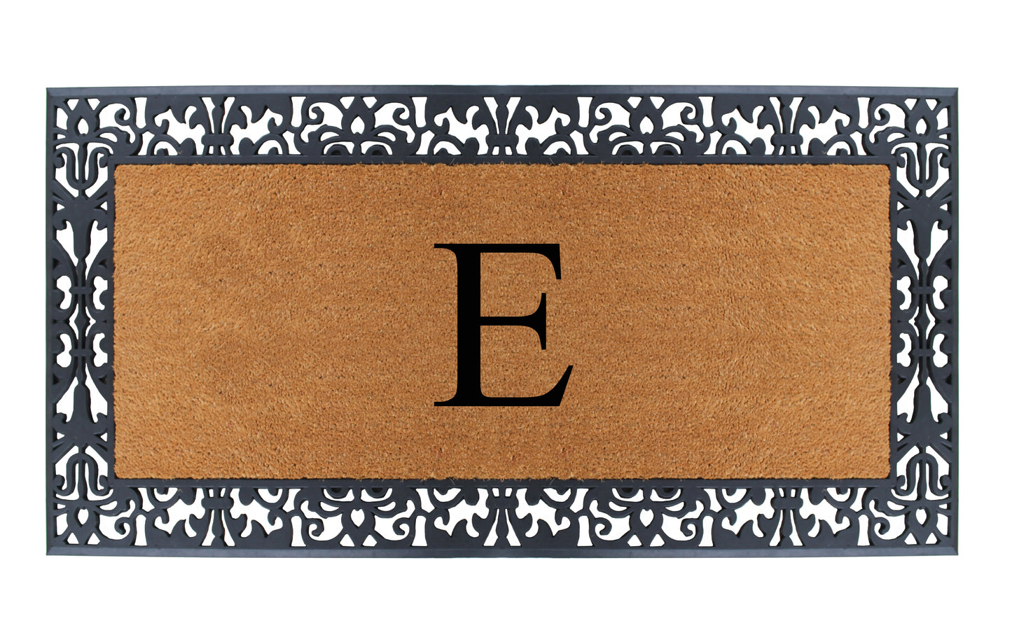 A1HC Natural Coir Monogrammed Outdoor Entrance Door Mat 30X60, Anti-Shed Treated Durable Doormat