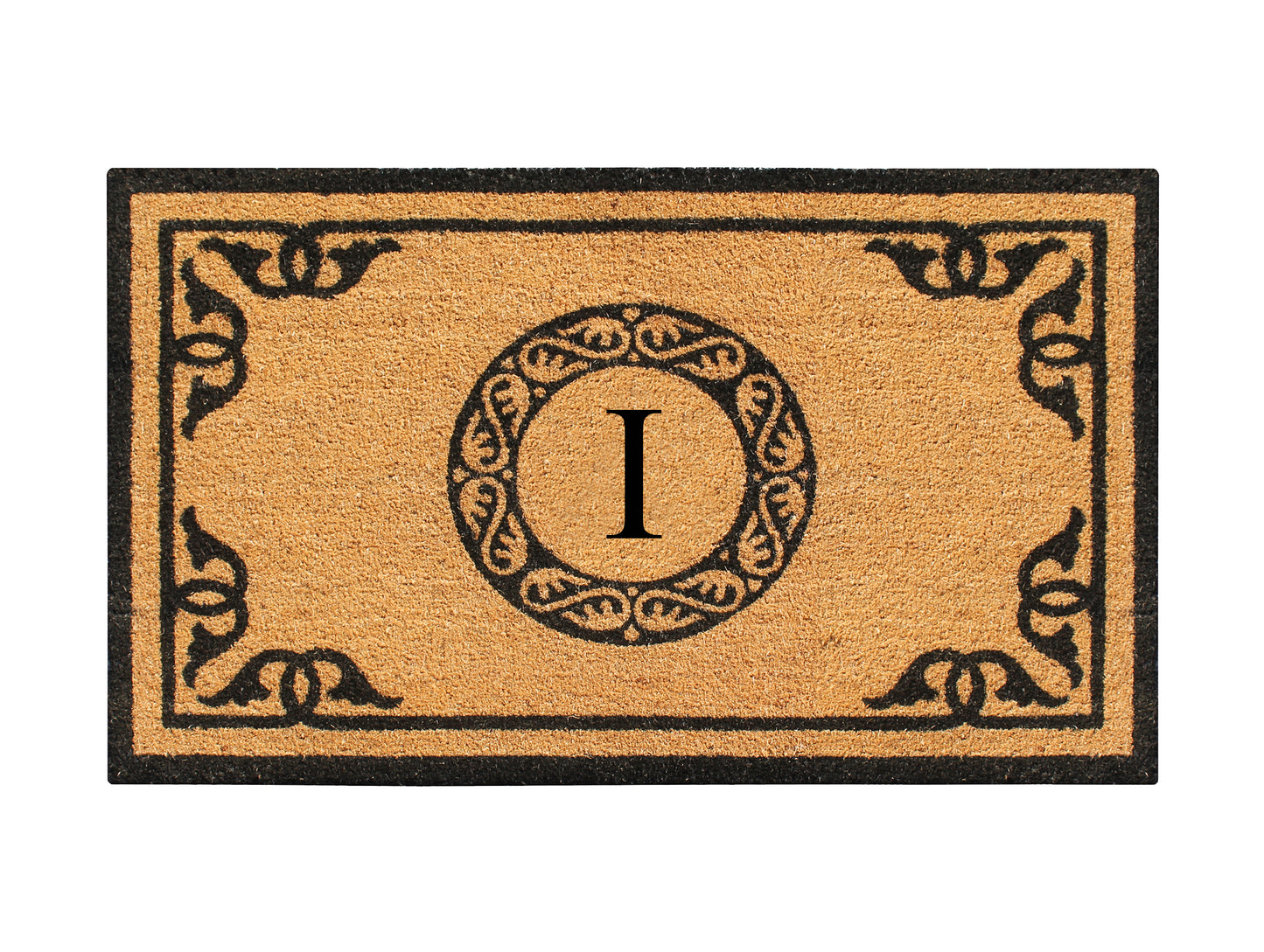 A1HC Natural Coir Door Mat 24x39, Anti-Shed Treated Durable Doormat for Outdoor Entrance Monogrammed
