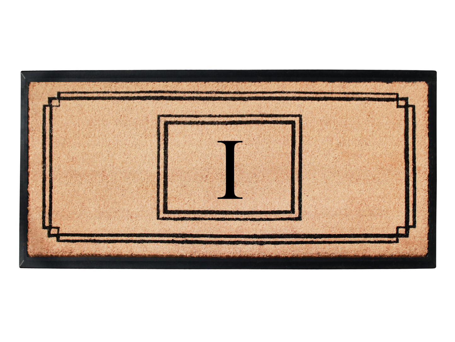 A1HC Natural Coir Monogrammed Heavy Duty Entrance Door Mat 24X48, Anti-Shed Treated Durable Doormat