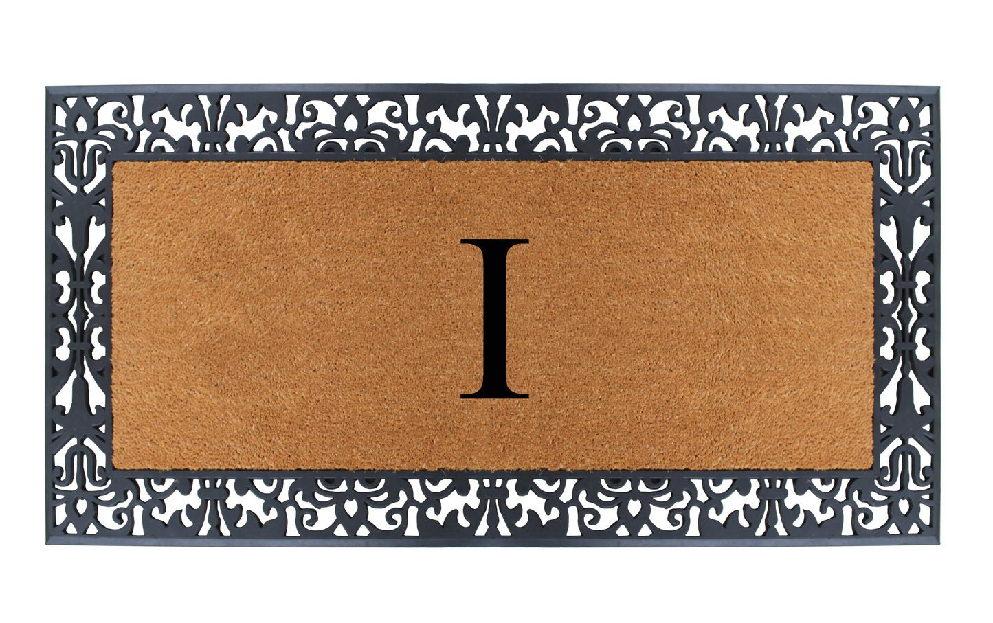 A1HC Natural Coir Monogrammed Outdoor Entrance Door Mat 30X60, Anti-Shed Treated Durable Doormat