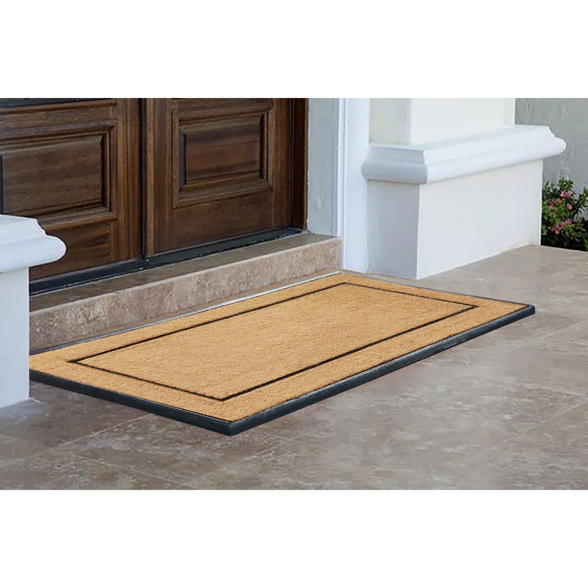 A1HC Natural Coir & Rubber Door Mat, 30"x60", Anti-Shed, Fade-Resistant Outdoor Entrance Doormat