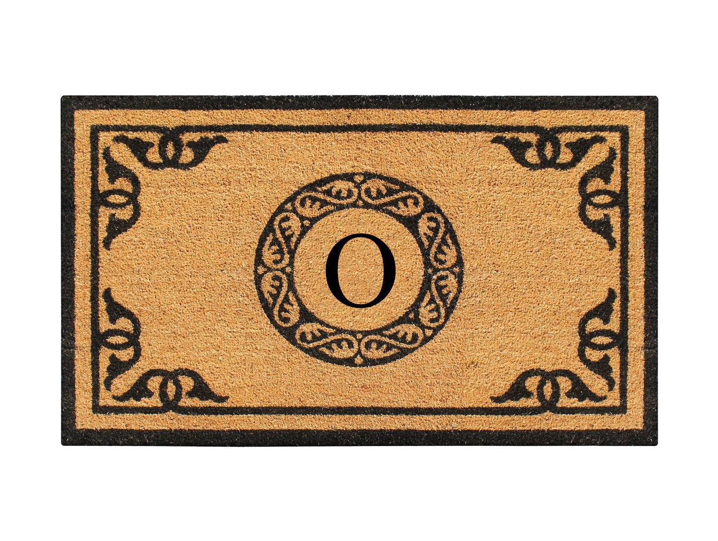 A1HC Natural Coir Door Mat 24x39, Anti-Shed Treated Durable Doormat for Outdoor Entrance Monogrammed