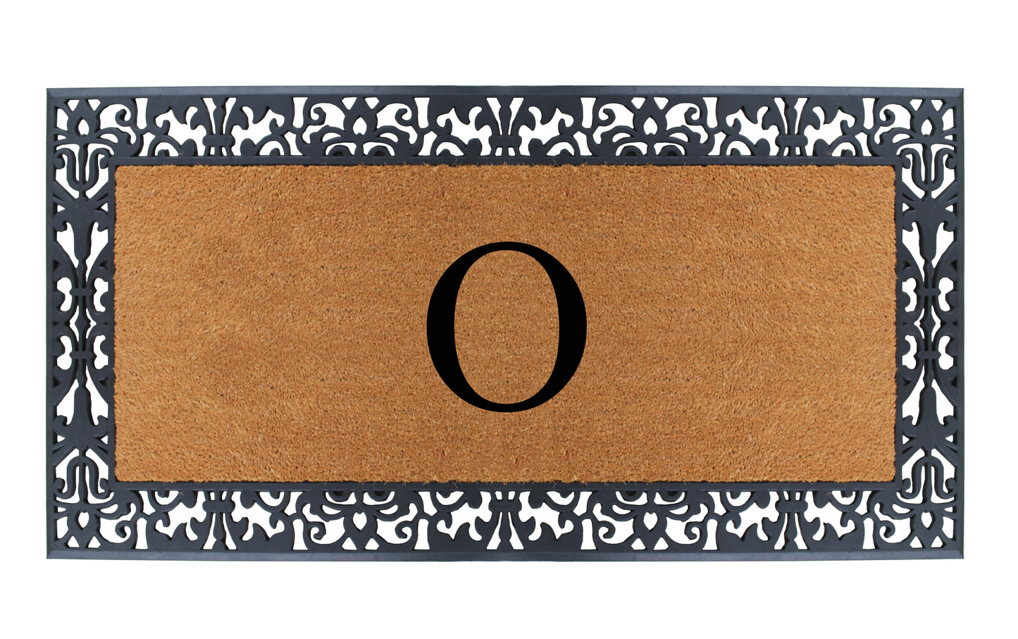A1HC Natural Coir Monogrammed Outdoor Entrance Door Mat 30X60, Anti-Shed Treated Durable Doormat
