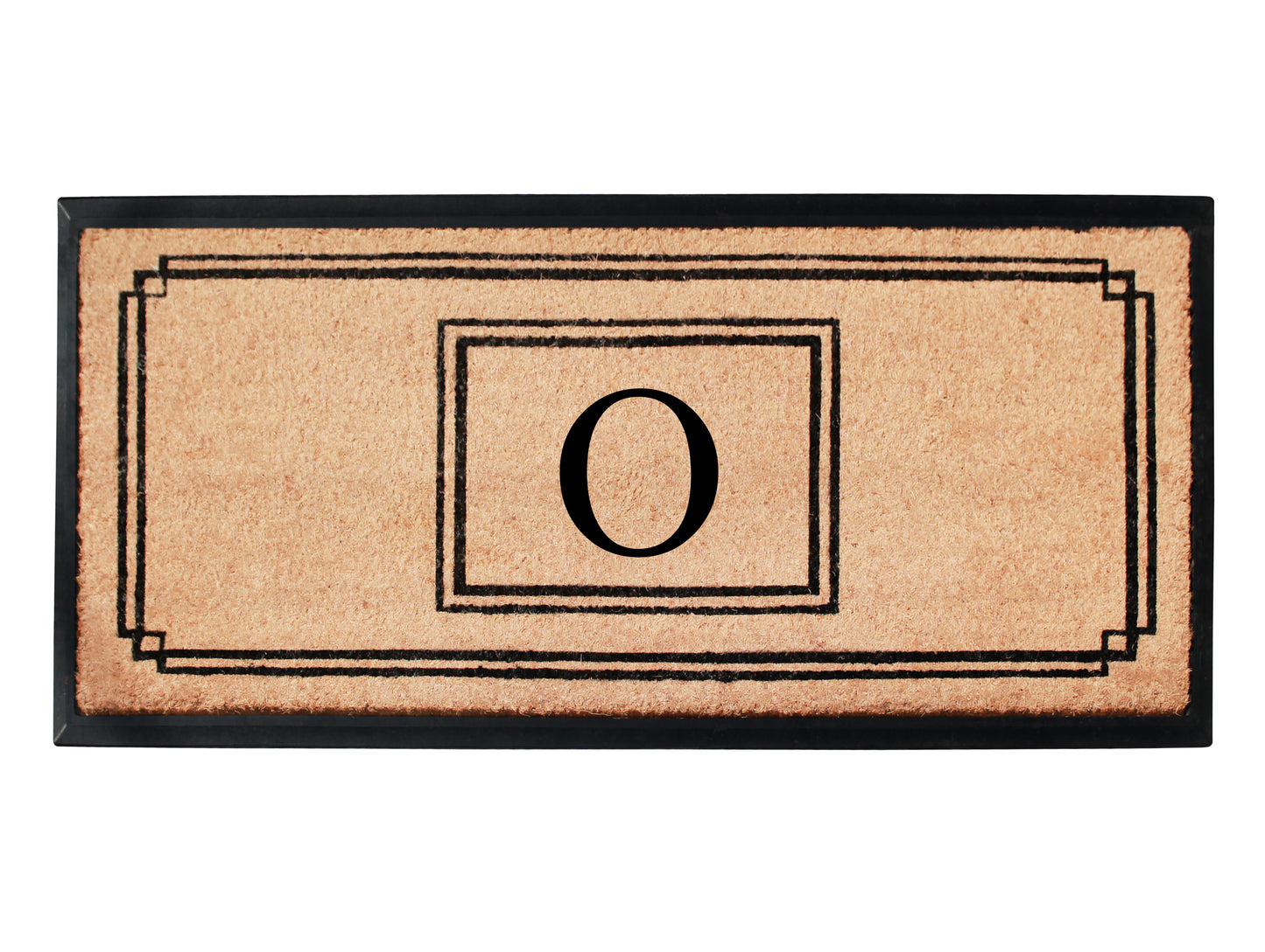 A1HC Natural Coir Monogrammed Heavy Duty Entrance Door Mat 24X48, Anti-Shed Treated Durable Doormat